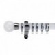 Verona 50mm Acrylic Pole with Plain Ball Finial With Plain Collar Chrome