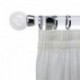 Verona 50mm Acrylic Pole with Plain Ball Finial With Plain Collar Chrome