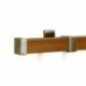 Provence 35x35mm Pine Pole with metal parts, Brown