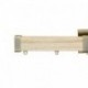 Provence 35x35mm Pine Pole with metal parts, Beige patina
