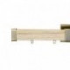 Provence 35x35mm Pine Pole with metal parts, Beige patina