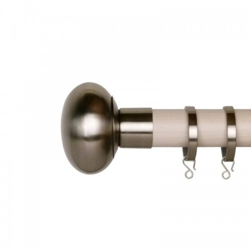 Reims 35mm Finial, Metal Satin Nickel, Ivory