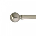 Reims 28mm Finial, Metal, Shown with Satin Nickel Pole