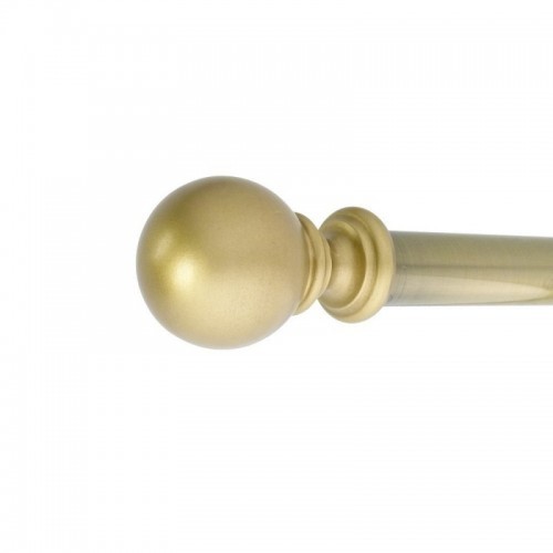 Reims 28mm Finial, Poly+Metal, Shown with Antique Brass Pole