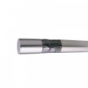 Verona 28mm Finial,Titanium Grey, Shown with Satin Nickel Pole