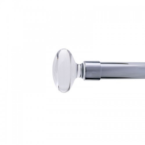 Verona 28mm Finial, Acrylic+Metal, Shown with Chrome Pole