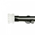 Verona 35mm Finial, Acrylic+Metal, Shown with Black Nickel Pole