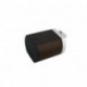 Lund End Cap with 35mm Pine fascia pole, Black, 600mm sample