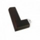 Lund End Return with 35mm Pine fascia pole, Black, 600mm sample