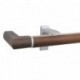 Lund End Return with 35mm pine fascia pole, Brown, 600mm sample