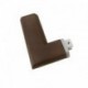 Lund End Return with 35mm pine fascia pole, Brown, 600mm sample