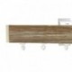 Lund 7mm End Cap with 25x40 mm pine fascia pole, Textured Brown, 600mm sample