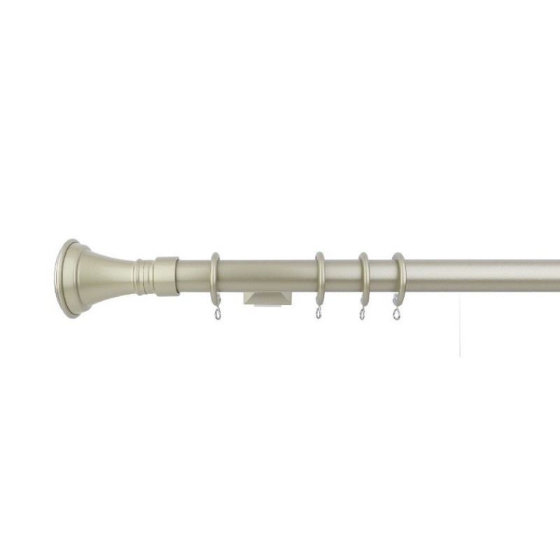 Verona 25mm Aluminum Pole with Metal Finial VNF2503, Champagne Gold