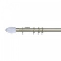 Verona 25mm Aluminum Pole with Metal Finial VNF2506, Clean and Champagne Gold