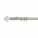 Verona 25mm Aluminum Pole with Metal Finial VNF2509, Clean and Champagne Gold