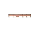 Verona 25mm Aluminum Pole with Zinc Alloy end cap 16814, Rose Gold