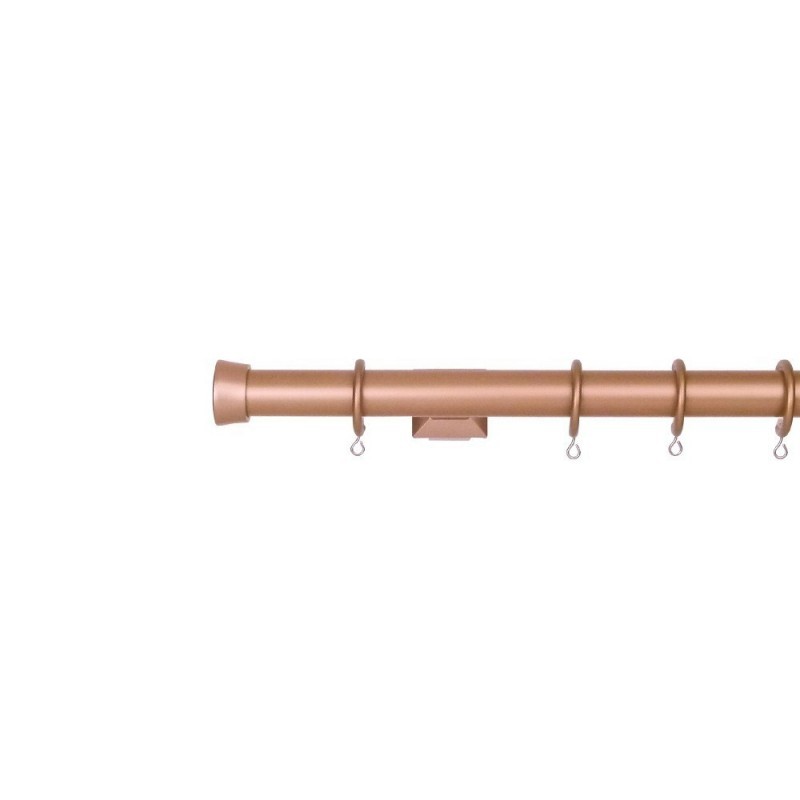 Verona 25mm Aluminum Pole with Zinc Alloy end cap 16814, Rose Gold