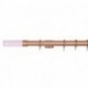 Verona 25mm Aluminum Pole with Metal and Acrylic Finial VNF2503, Clear and Rose Gold