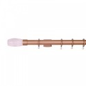 Verona 25mm Aluminum Pole with Metal Finial VNF2504, Clean and Rose Gold