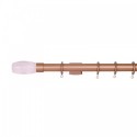 Verona 25mm Aluminum Pole with Metal Finial VNF2504, Clean and Rose Gold