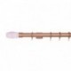 Verona 25mm Aluminum Pole with Metal Finial VNF2504, Clean and Rose Gold