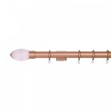 Verona 25mm Aluminum Pole with Metal Finial VNF2505, Clean and Rose Gold