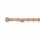 Verona 25mm Aluminum Pole with Metal Finial VNF2506, Rose Gold