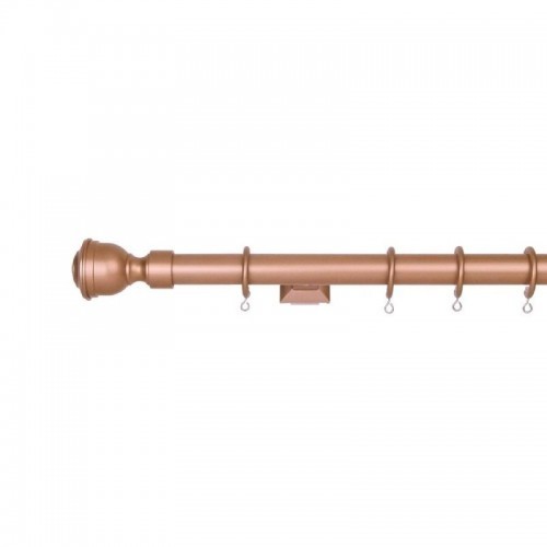 Verona 25mm Aluminum Pole with Metal Finial VNF2506, Rose Gold