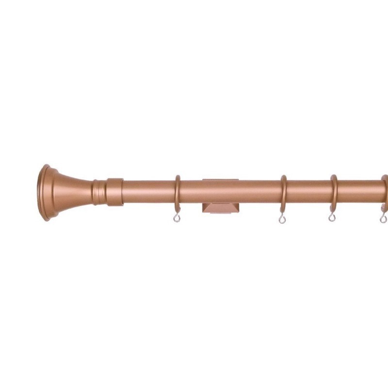 Verona 25mm Aluminum Pole with Metal Finial VNF2507, Rose Gold