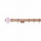 Verona 25mm Aluminum Pole with Metal Finial VNF2509, Clean and Rose Gold