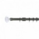 Verona 25mm Aluminum Pole with Metal Finial VNF2508, Clean and Mocha Gold