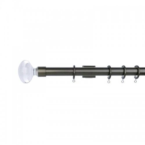 Verona 25mm Aluminum Pole with Metal Finial VNF2508, Clean and Mocha Gold