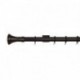 Verona 25mm Aluminum Pole with Metal Finial VNF2507, Jet Black