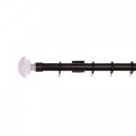 Verona 25mm Aluminum Pole with Metal Finial VNF2508, Clean and Jet Black