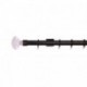 Verona 25mm Aluminum Pole with Metal Finial VNF2508, Clean and Jet Black