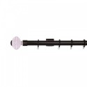 Verona 25mm Aluminum Pole with Metal Finial VNF2509, Clean and Jet Black