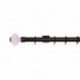 Verona 25mm Aluminum Pole with Metal Finial VNF2509, Clean and Jet Black