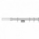 Verona 25mm Aluminum Pole with Metal and Acrylic Finial VNF2503, Clear and Sliver