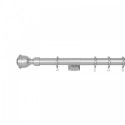 Verona 25mm Aluminum Pole with Metal Finial VNF2506, Sliver