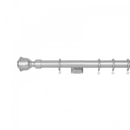 Verona 25mm Aluminum Pole with Metal Finial VNF2506, Sliver