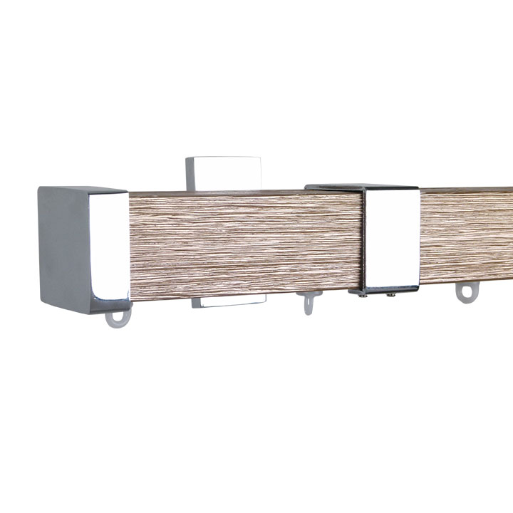 Berlin M51 35 x 35 mm Wood Pole Set Ceiling Bracket for 6 cm Wave Curtains Textured Rose Gold 1 Berlin M51 35 x 35 mm Wood Pole Set Ceiling Bracket for 6 cm Wave Curtains Textured Rose Gold