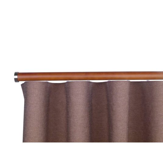 Provence M52 35 mm Wood Pole Set Single Bracketfor 8 cm Wave Curtains Medium Oak