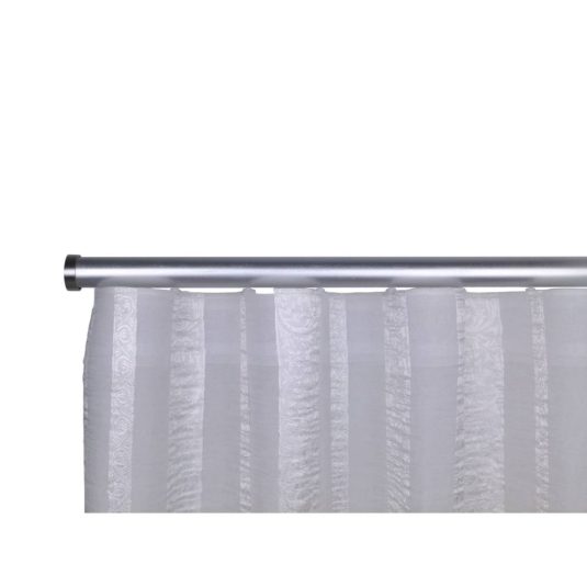 Provence M52 35  mm Wood Pole Set Single Bracketfor 8 cm Wave Curtains Silver