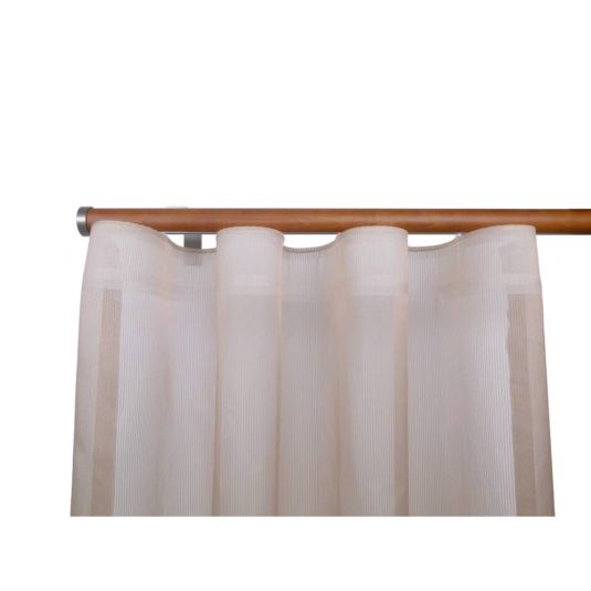 Provence M52 35  mm Wood Pole Set Single Bracketfor 8 cm Wave Curtains Medium Oak