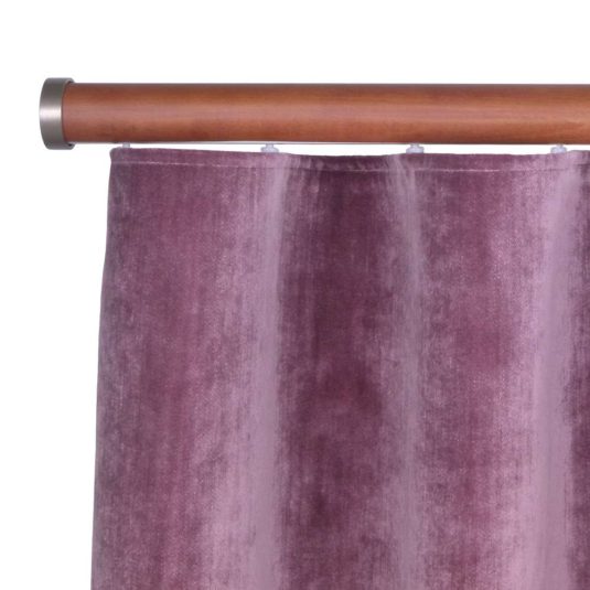 Provence M71 35 mm Wood Pole Set for 8 cm Wave Curtains Medium Oak