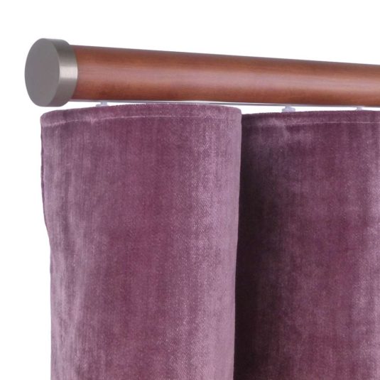 Provence M71 35 mm Wood Pole Set for 8 cm Wave Curtains Medium Oak