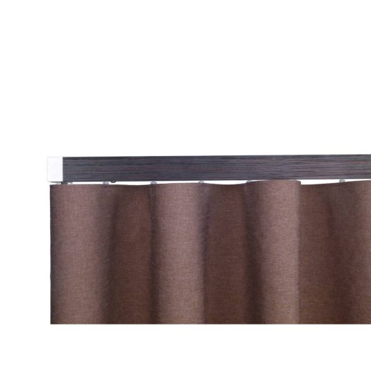 Lund M51 40 x 25 mm Aluminum Wood Facial Pole Set Single Backet for 6 cm Wave Curtains Textured Black