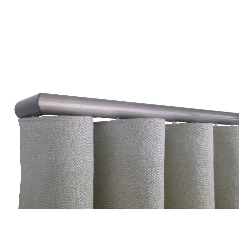 Helsinki M51 35 mm Aluminum Pole for Set Single Bracket for 6 cm Wave Curtains Champagne