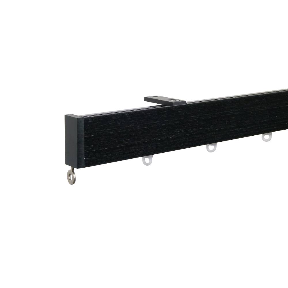 Helsinki M51 40 x 18 mm Aluminum Pole Set Ceiling Bracket for 6 mm Wave Curtains Black 1 Helsinki M51 40 x 18 mm Aluminum Pole Set Ceiling Bracket for 6 mm Wave Curtains Black