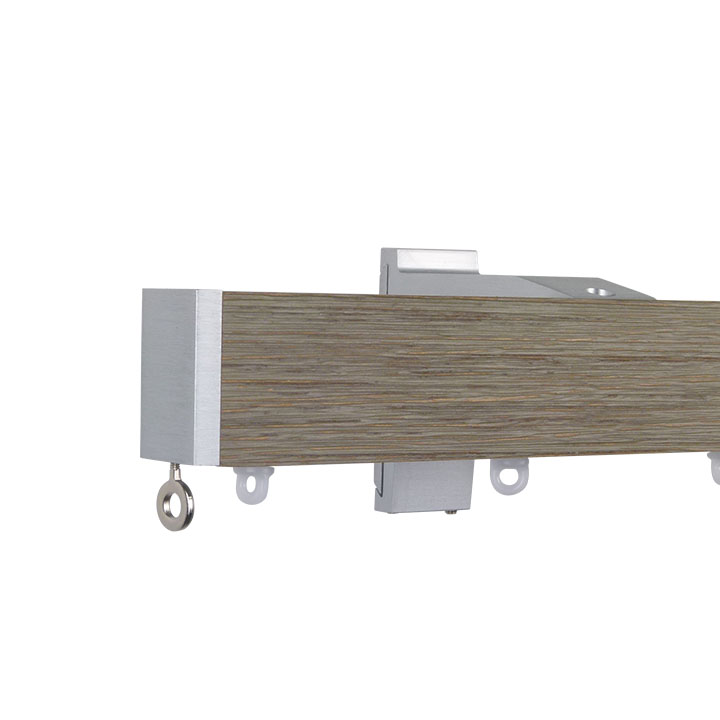 Lund M51 40 x 25 mm Aluminum Wood Facial Pole Set Single Backet for 6 cm Wave Curtains Textured Drift Wood 1 Lund M51 40 x 25 mm Aluminum Wood Facial Pole Set Single Backet for 6 cm Wave Curtains Textured Drift Wood